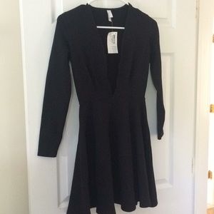 American Apparel black skater dress, size M